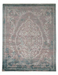 Canvello Light Blue Modern Bamboo Silk 8' x 10'