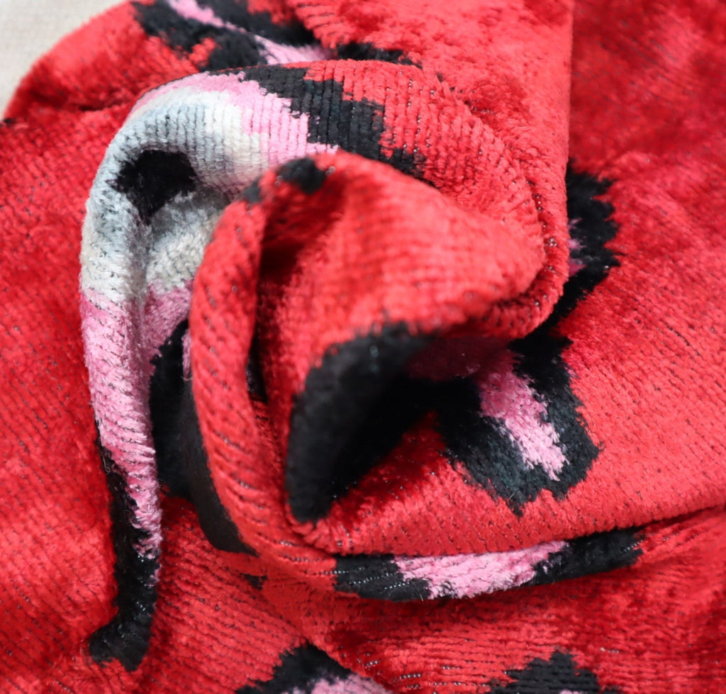 Canvello Luxury Decorative Red Pink Black Throw Pillow | 16 x 24 in (40 x 60 cm)