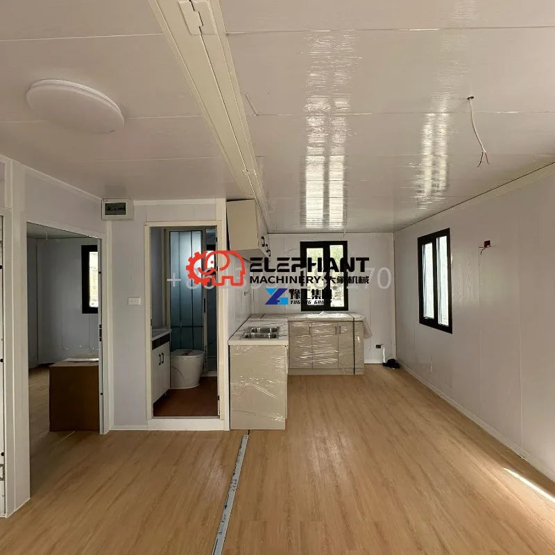 Tiny Home 20ft Villa Container House with 2 Bedrooms 1 Equipped Full Bathroom & Kitchen 40ft Modular Expandable Prefab House