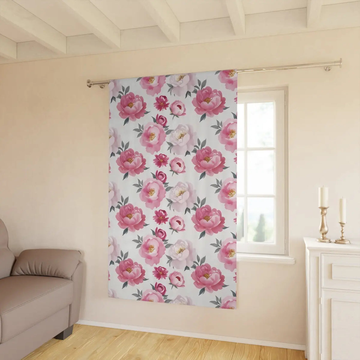 DipaliZ Floral Window Curtain Chic Elegant Home Decor