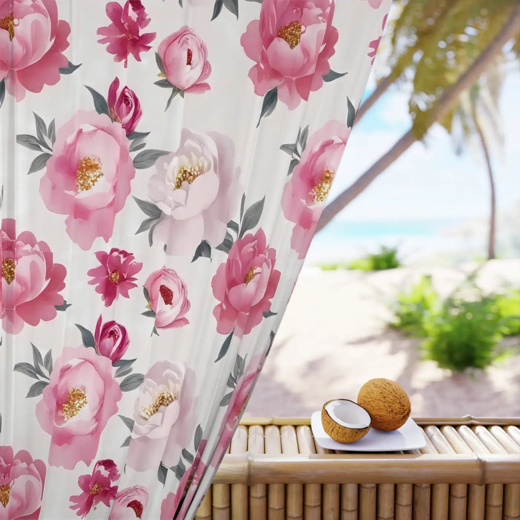 DipaliZ Floral Window Curtain Chic Elegant Home Decor