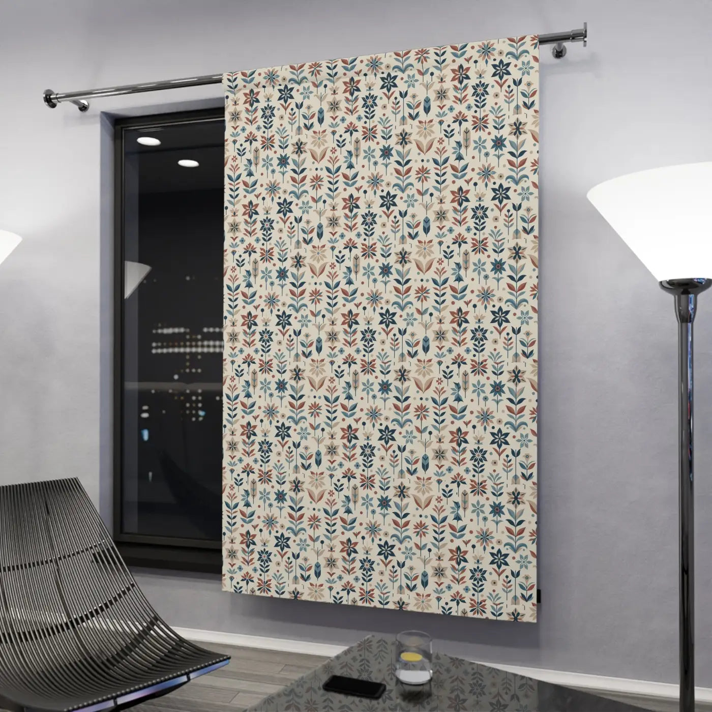 DipaliZ Floral Window Curtains - Chic Polyester Decor