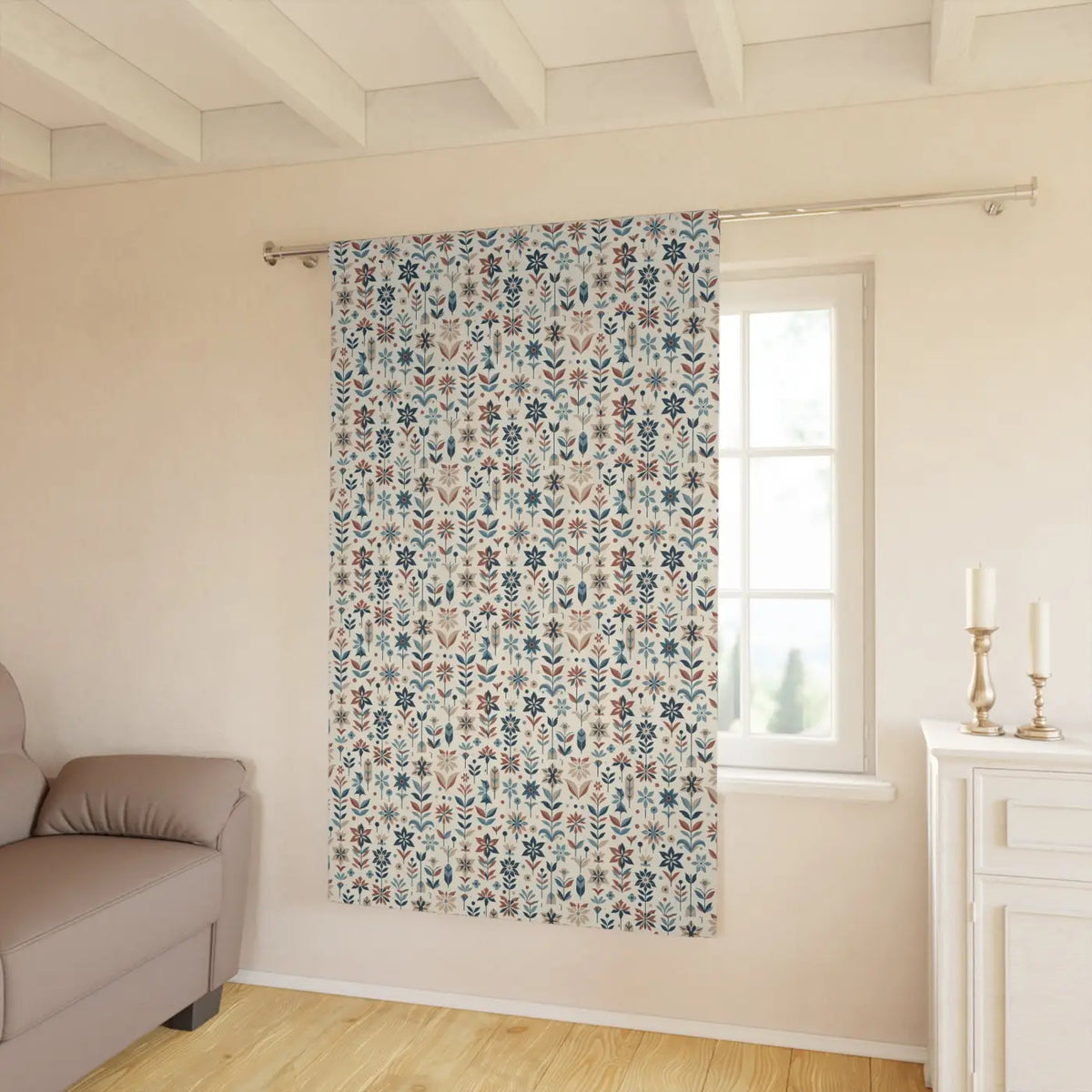 DipaliZ Floral Window Curtains - Chic Polyester Decor