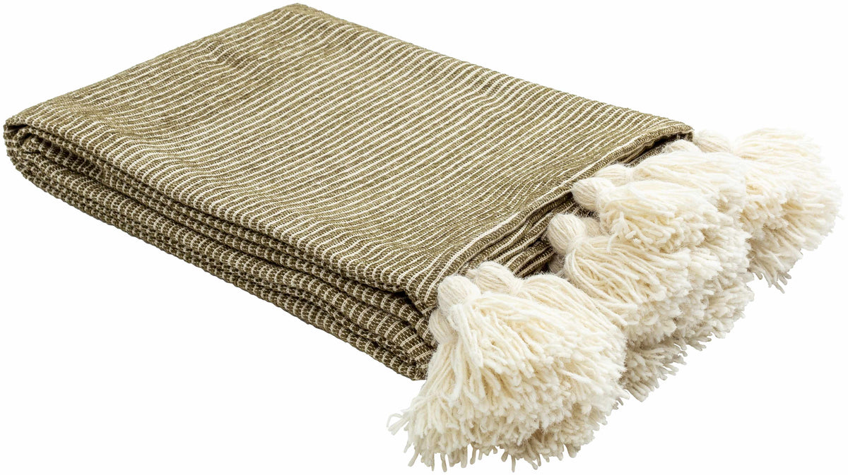 Camabatela Olive Throw Blanket