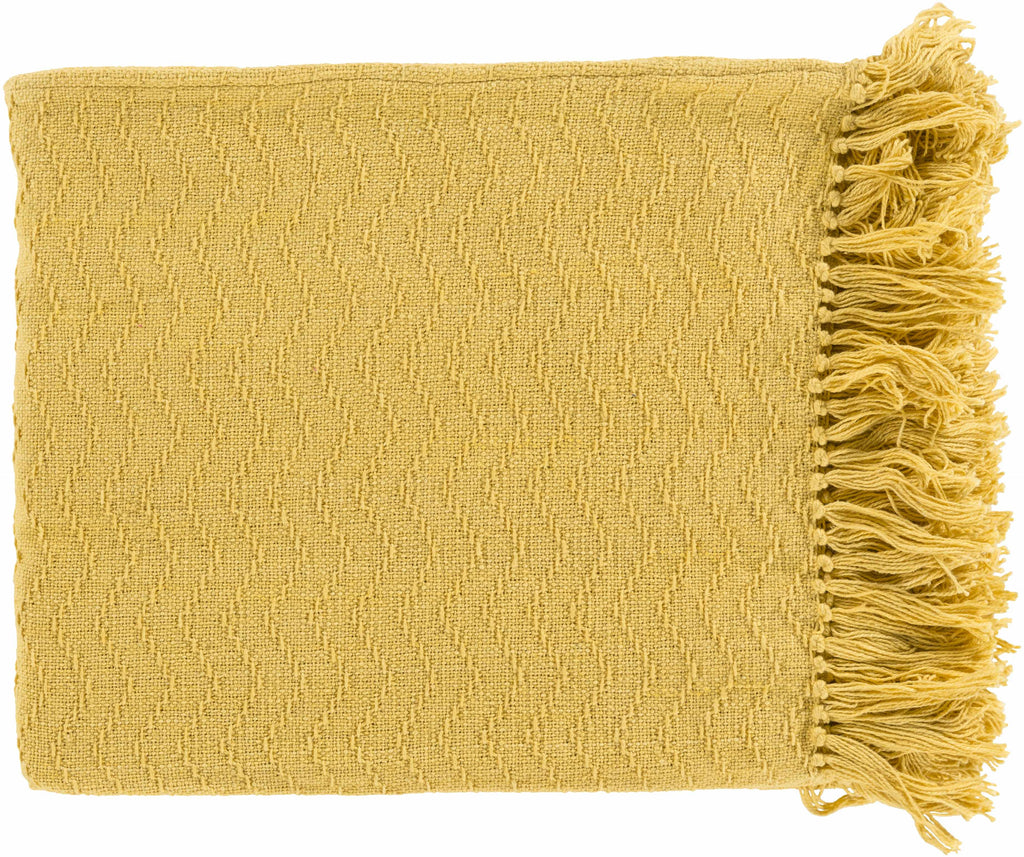 Chiconcuac Mustard Throw Blanket - Clearance