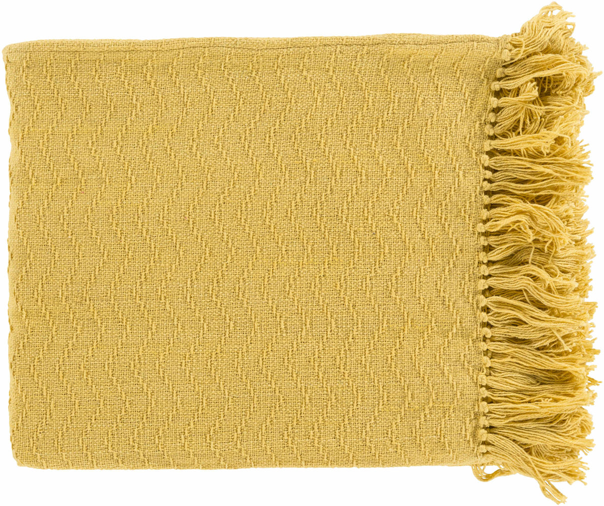 Chiconcuac Mustard Throw Blanket - Clearance