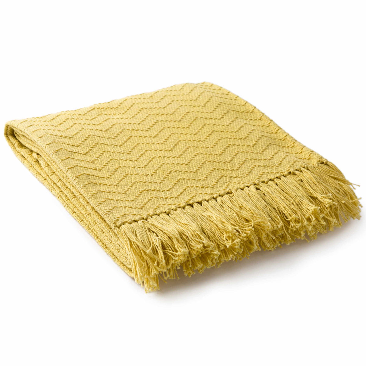 Chiconcuac Mustard Throw Blanket - Clearance