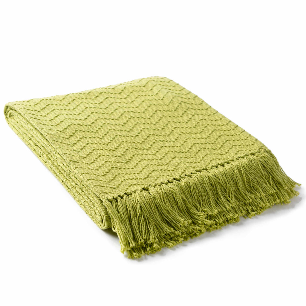 Chiconcuac Olive Throw Blanket - Clearance
