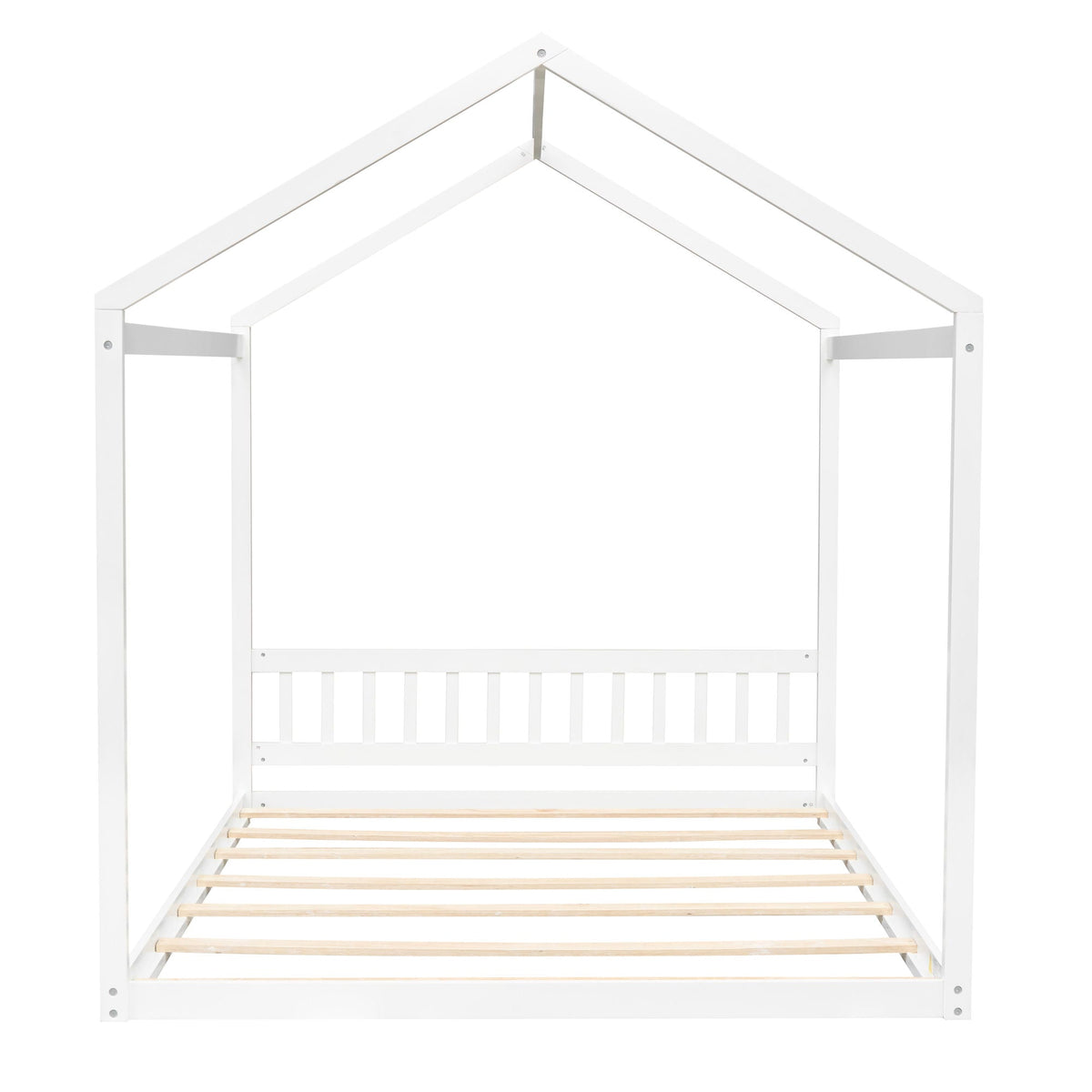 Wooden House Bed With Headboard