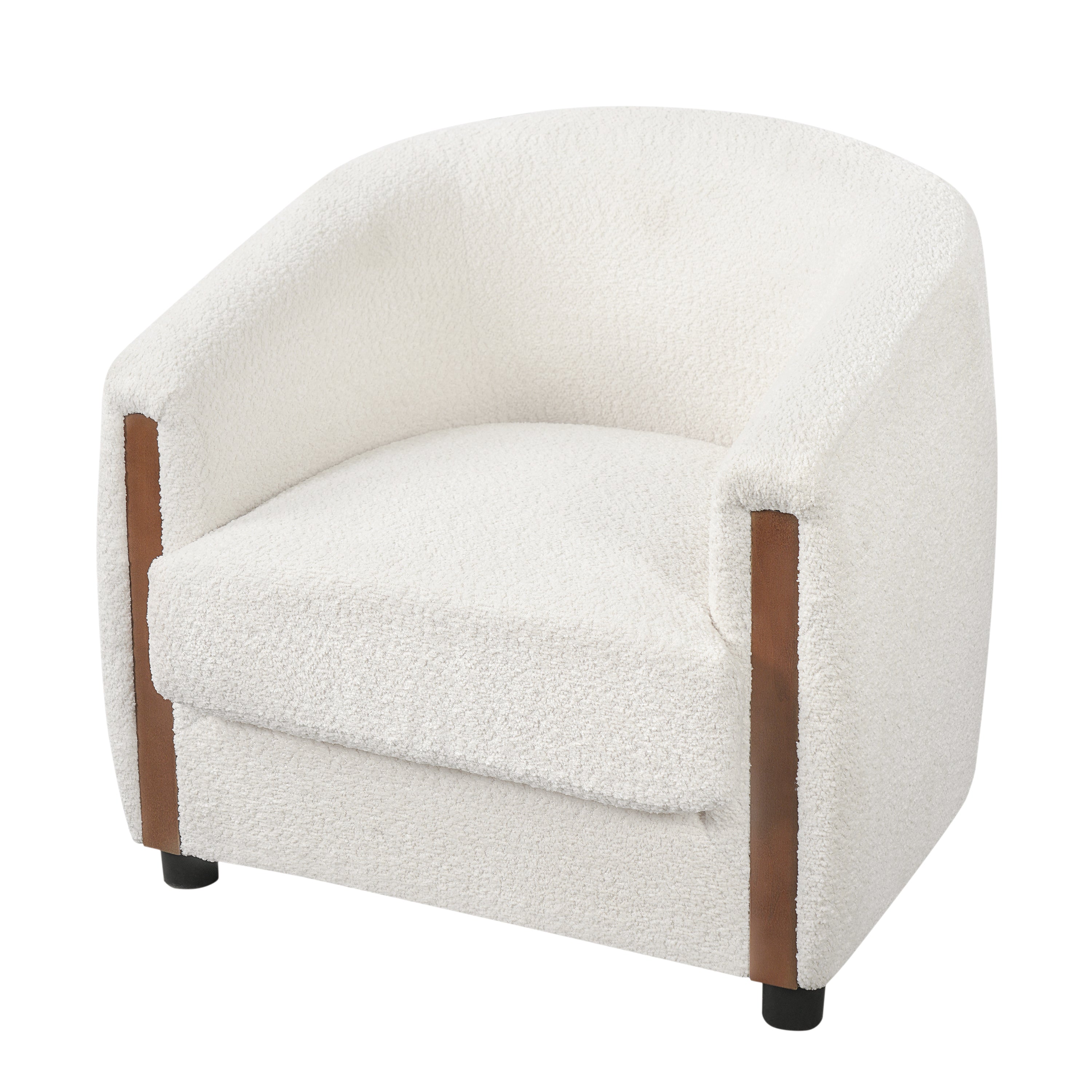 31.8" Modern Curved Barrel Accent Chair