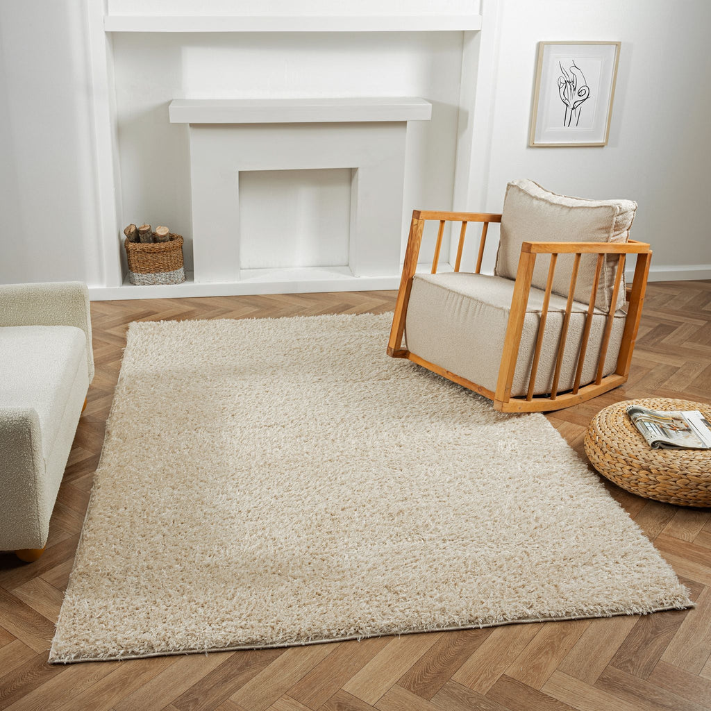 Naar Merino Collection Beige Shaggy Rug