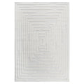 Naar Step Collection Cream Geometric Area Rug