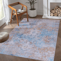 Naar Maval Collection Yellow/Cream Oriental Washable Area Rug