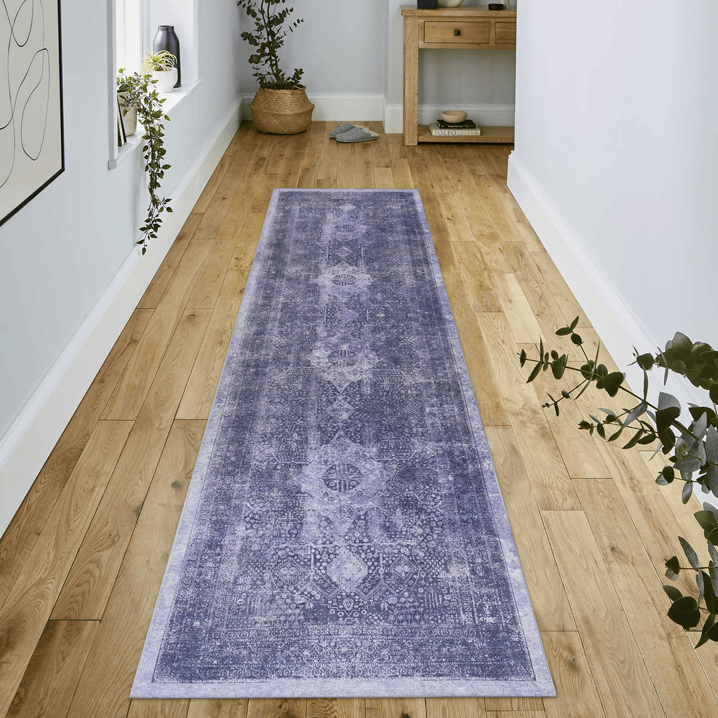 Naar Maval Collection Anthracite Oriental Washable Area Rug