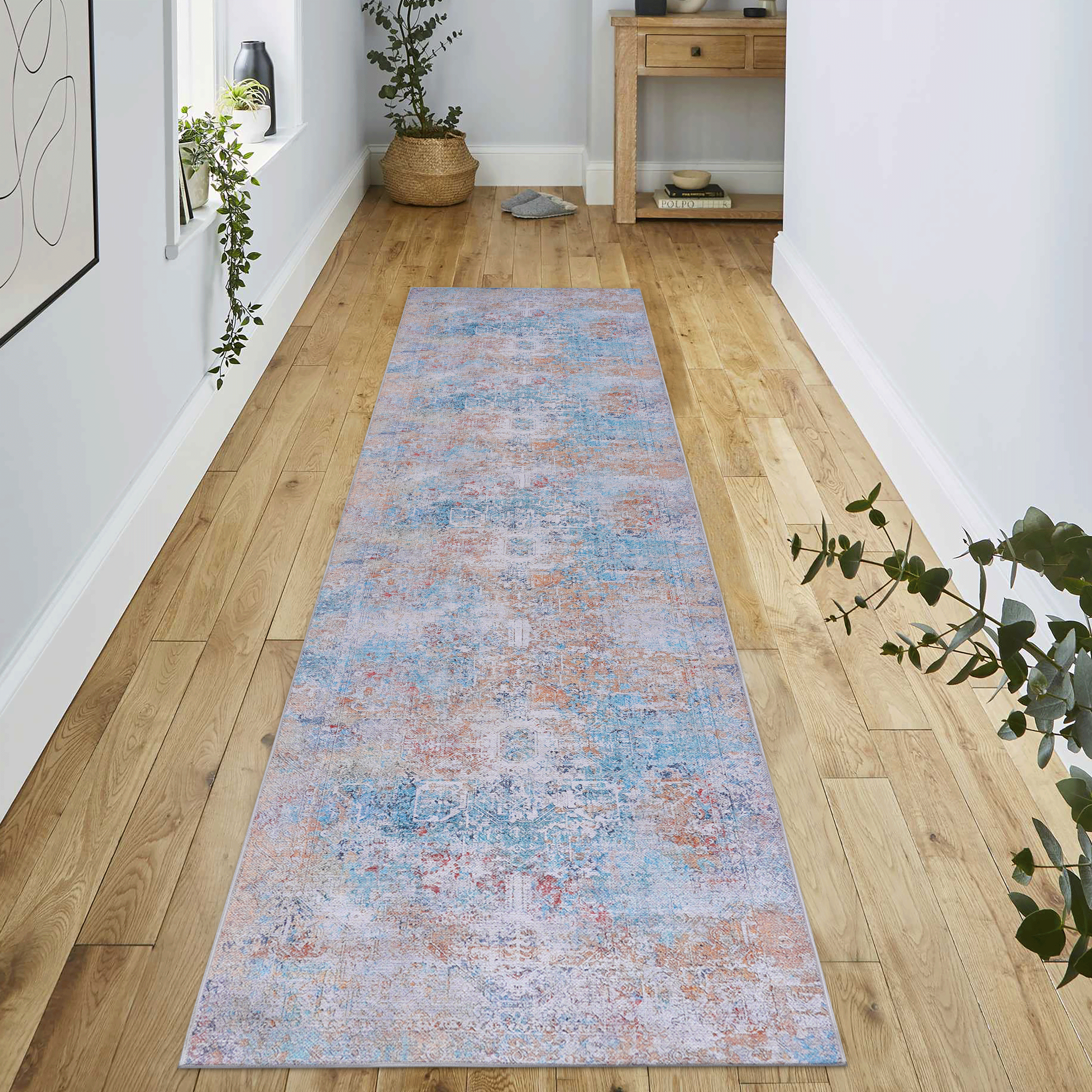 Naar Maval Collection Yellow/Cream Oriental Washable Area Rug