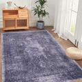 Naar Maval Collection Anthracite Oriental Washable Area Rug
