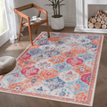 Naar Maval Collection Cream Oriental Washable Area Rug