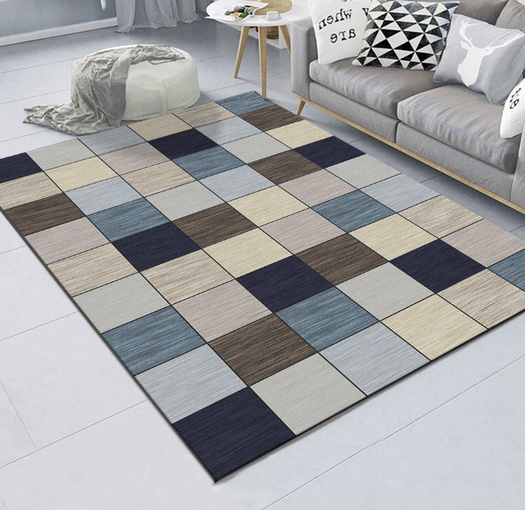 Nordic Rectangular Carpet for Bedroom and Living Room