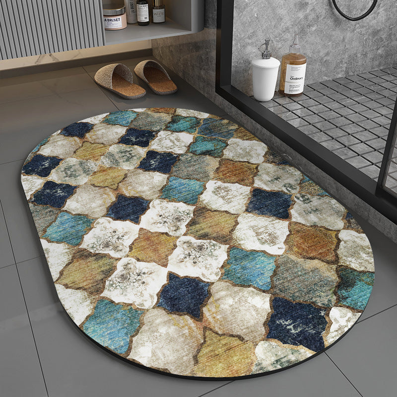 Retro Non-Slip Bath Mat with Quick-Dry Technology