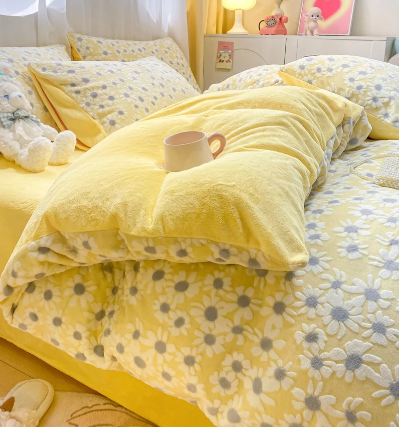 1pc Thicken Winter Super Warm Duvet Cover For Double Bed 3D Carving Milk Velvet Comforter Cover Queen funda nordica cama 150