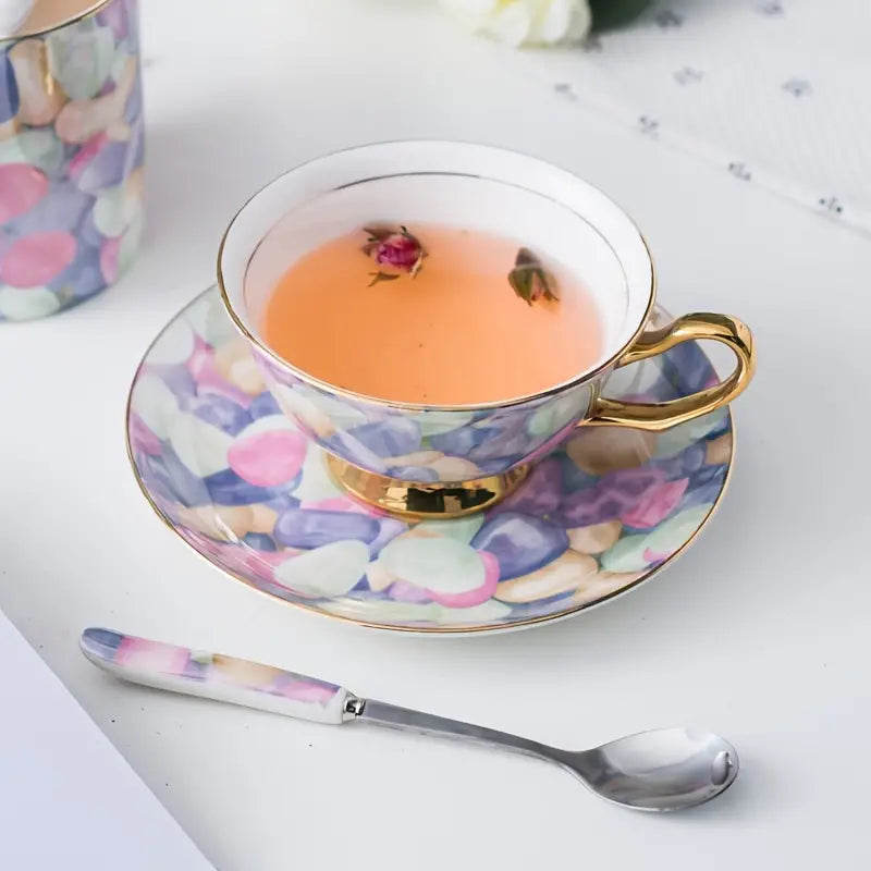 Premium Bone China Coffee Cup Set 200ml/6.76oz