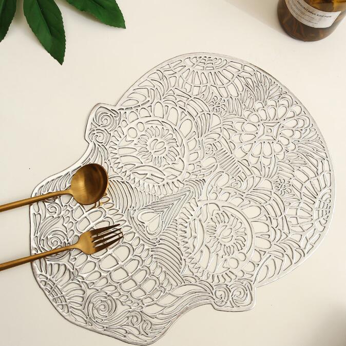 Skull Hollow PVC Placemat - Non-slip & Washable Decor