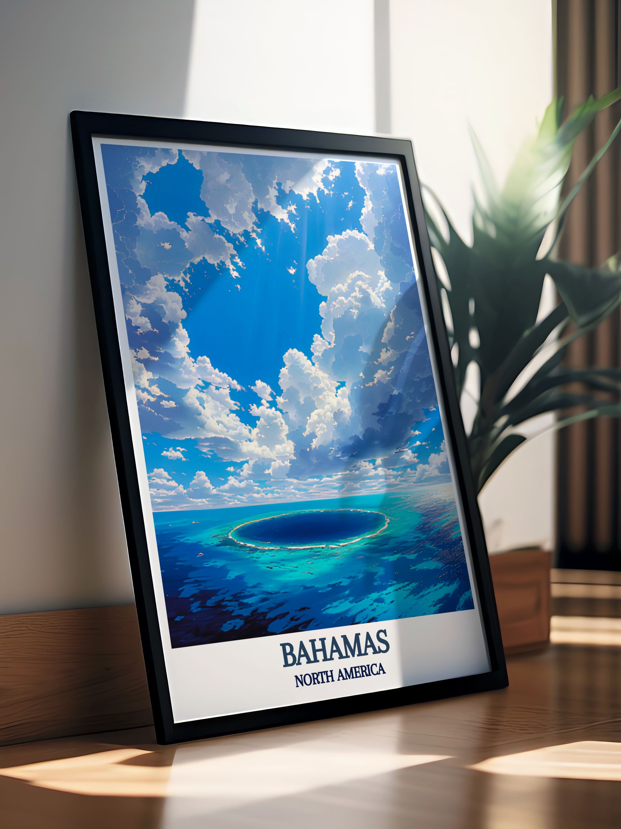 Bahamas Art Collection - Blue Hole Home Decor - North America Canvas Art