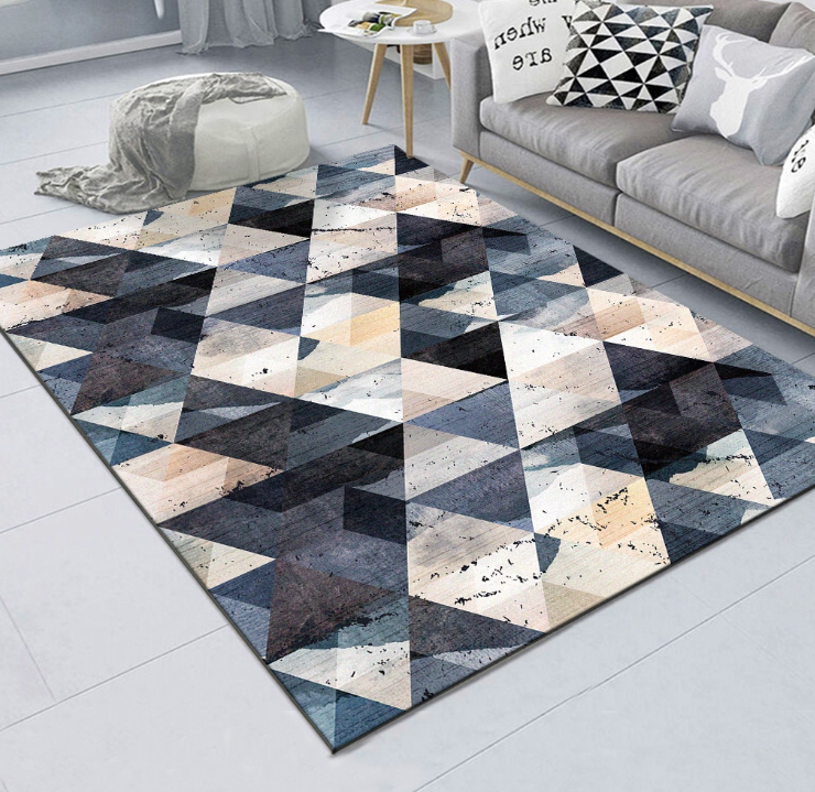 Nordic Rectangular Carpet for Bedroom and Living Room
