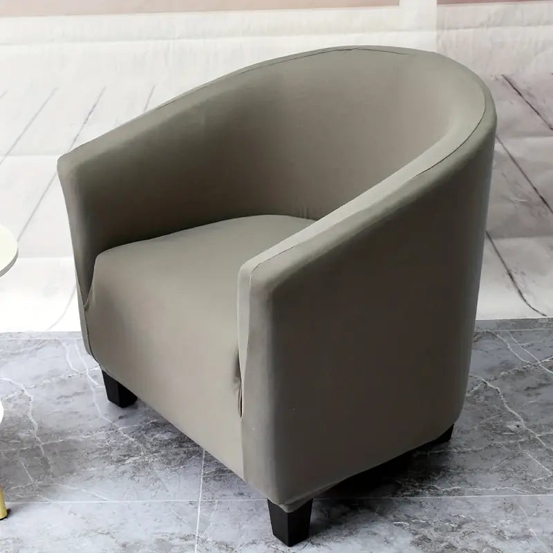 Stretch Spandex Club Chair Slipcover - Cream Color