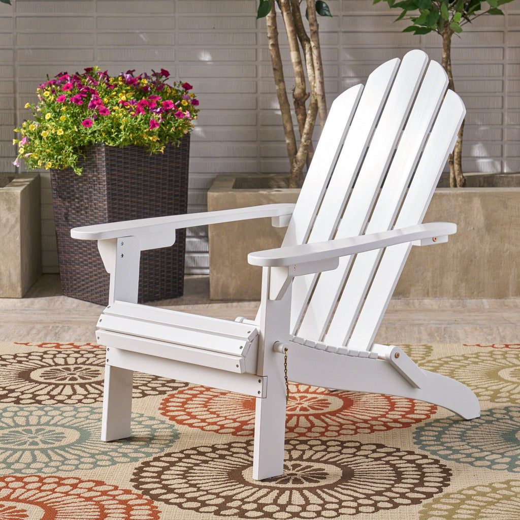 Aurascape Outdoor Acacia Wood Foldable Adirondack Chair