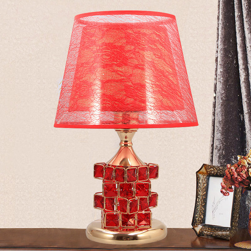 Modern European Crystal Table Lamp for Bedroom
