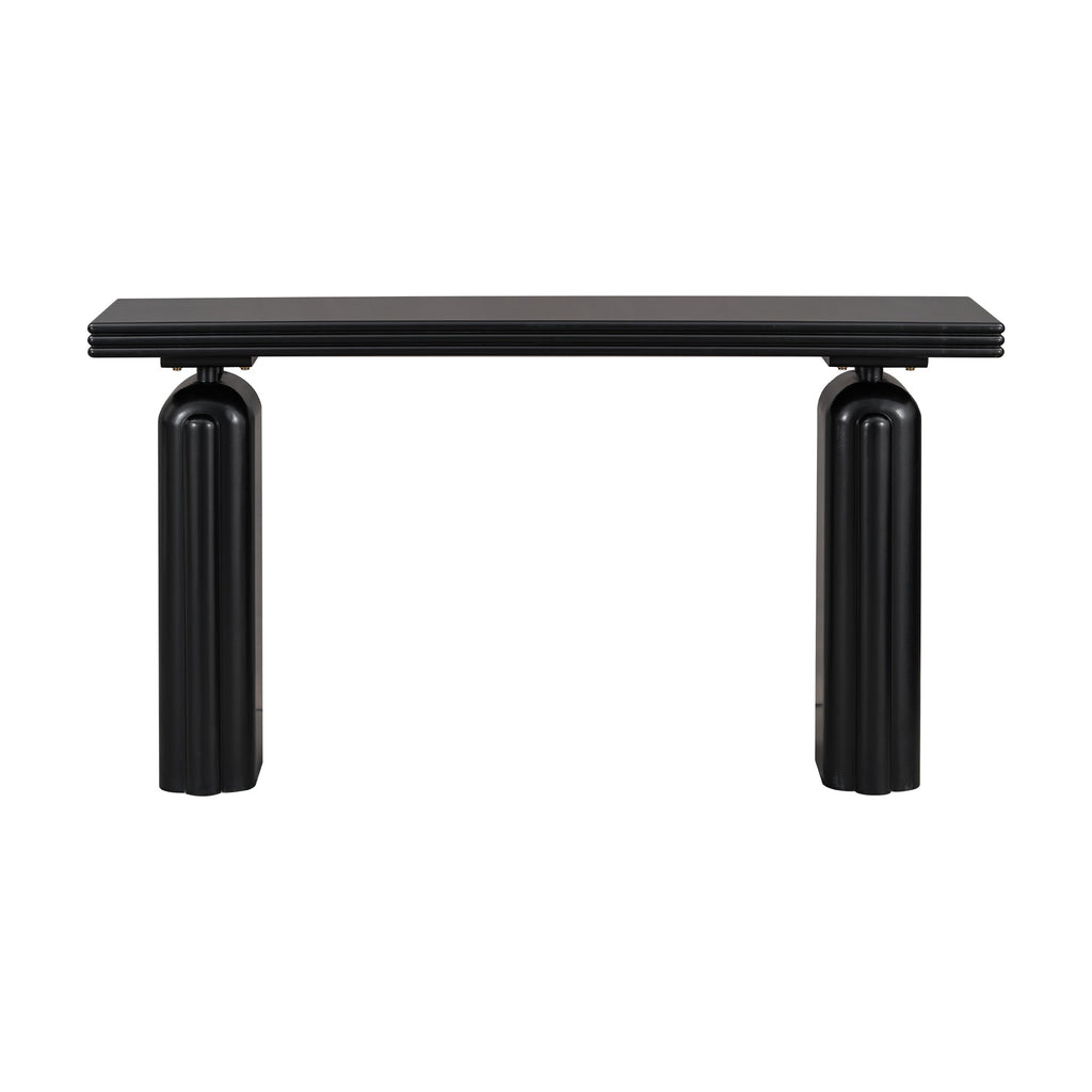 U_STYLE Chic Acacia Veneer Console Table