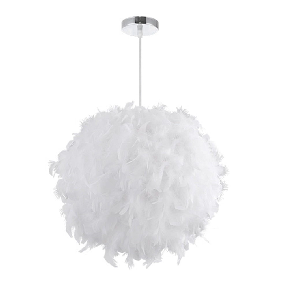 Minimalist European Feather LED Pendant Light for Bedroom