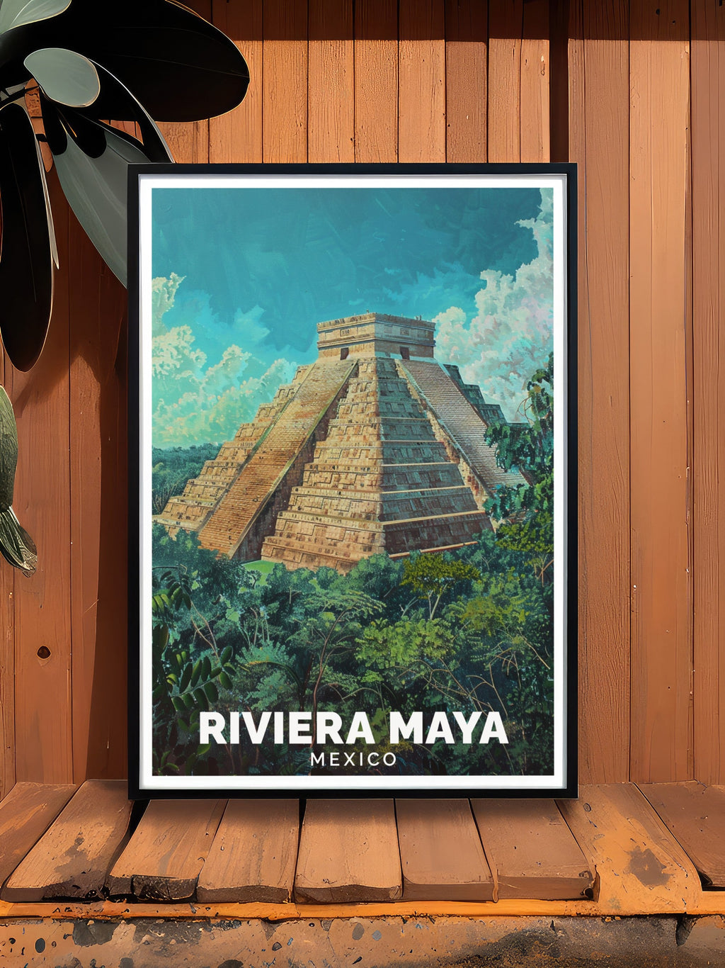 Riviera Maya Art Print - Chichén Itzá Travel Print - Mexico Canvas Art - Riviera Maya Travel Poster