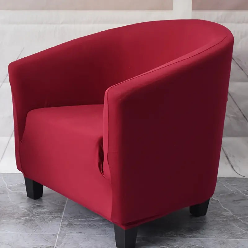 Stretch Spandex Club Chair Slipcover - Cream Color