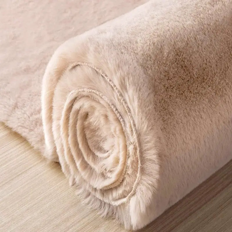 Animal Design Khaki Soft Bear Shaped Fluffy Rug