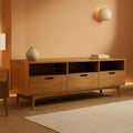 Millie Mid-Century Television Stand 80-Inch Caramel