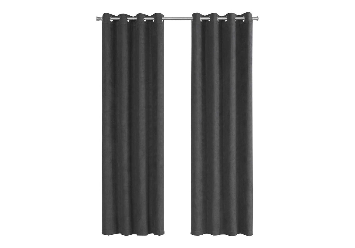 2 Pieces Set Room Darkening Curtain Panels with Grommet
