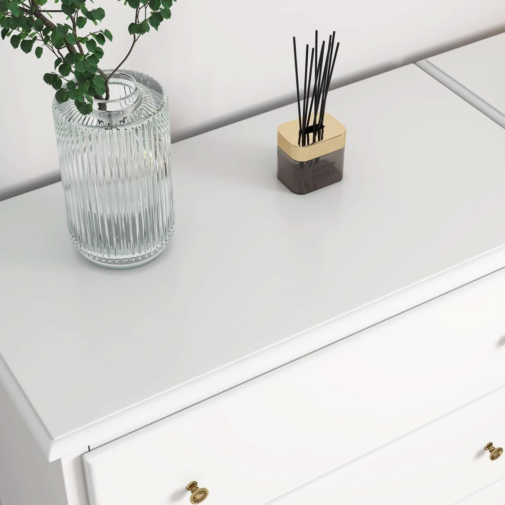 White Dresser With Four Drawers Modern Bedroom Storage