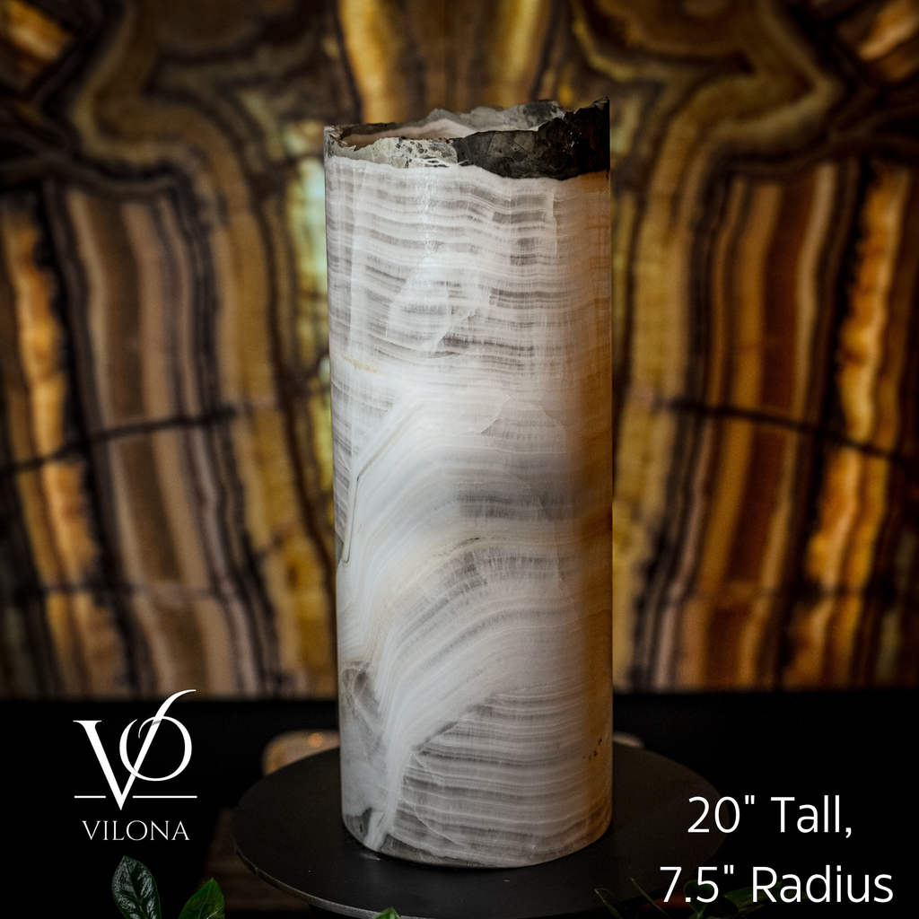 Ice Onyx Table Lamp (Live Edge #4)