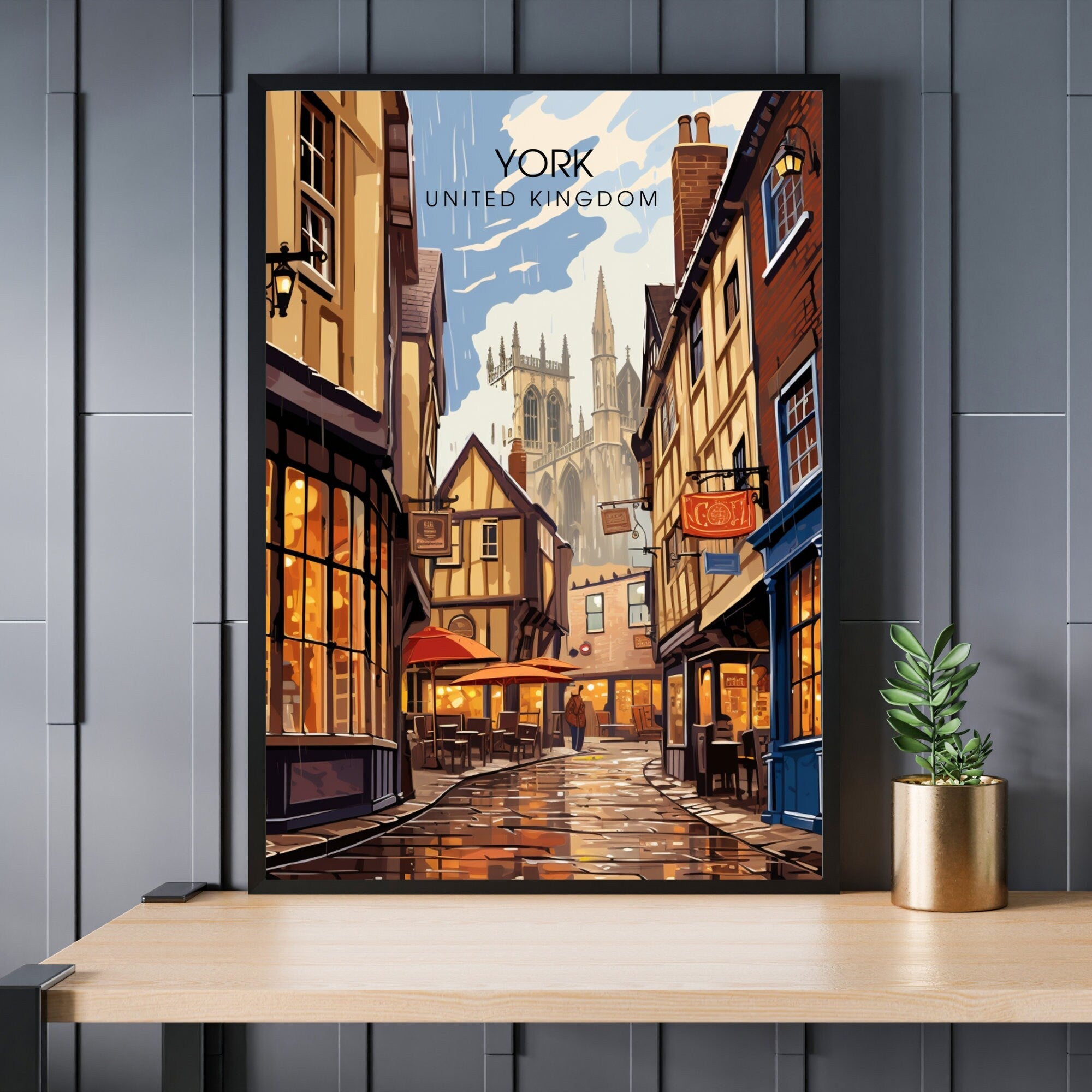 Affiche York | impression de voyage York  | Impression York  | Affiche Royaume-Uni