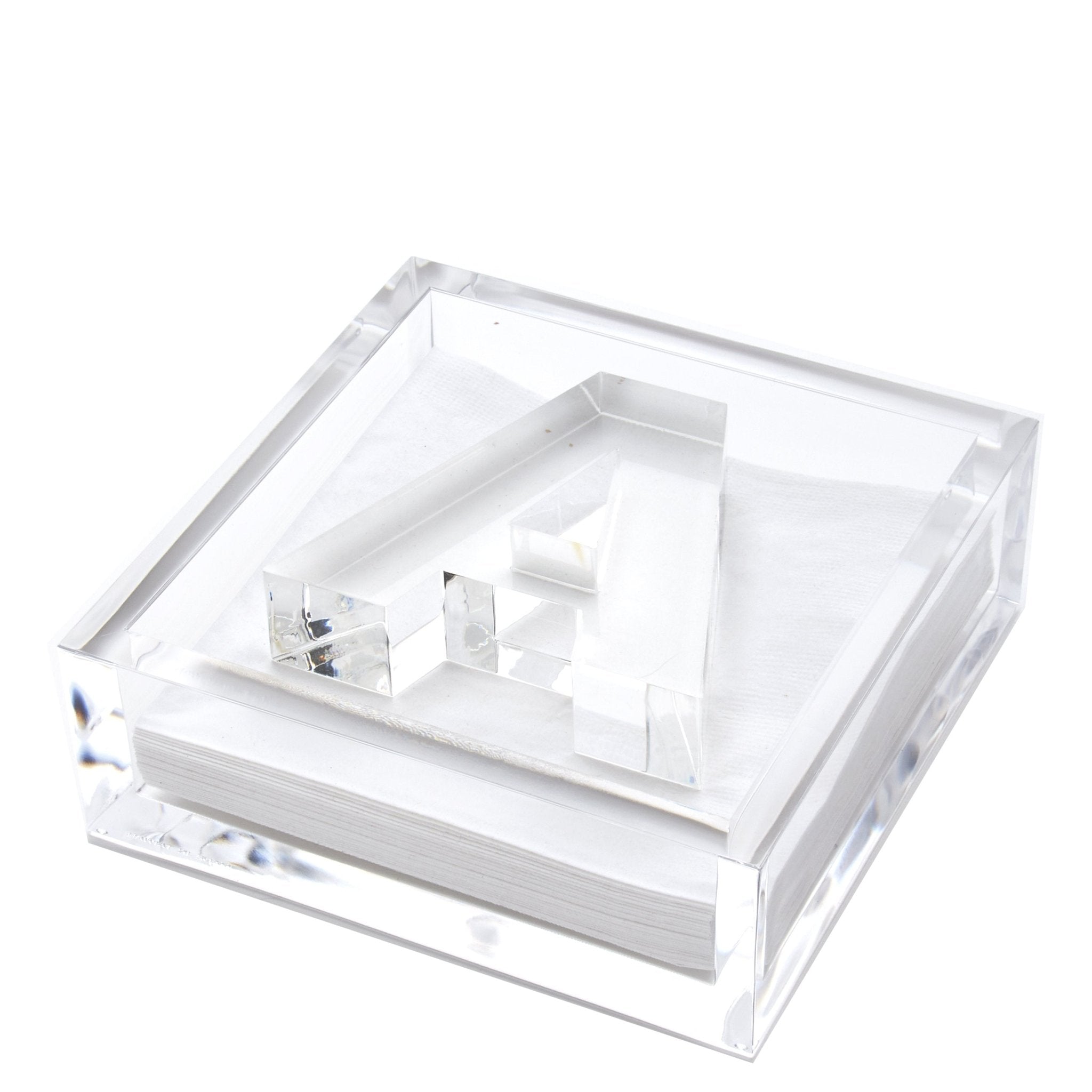 Initial Acrylic Cocktail Napkin Holder