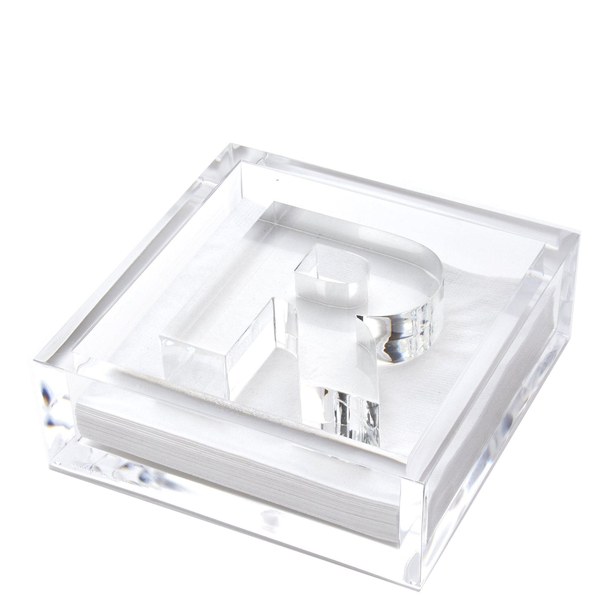 Initial Acrylic Cocktail Napkin Holder
