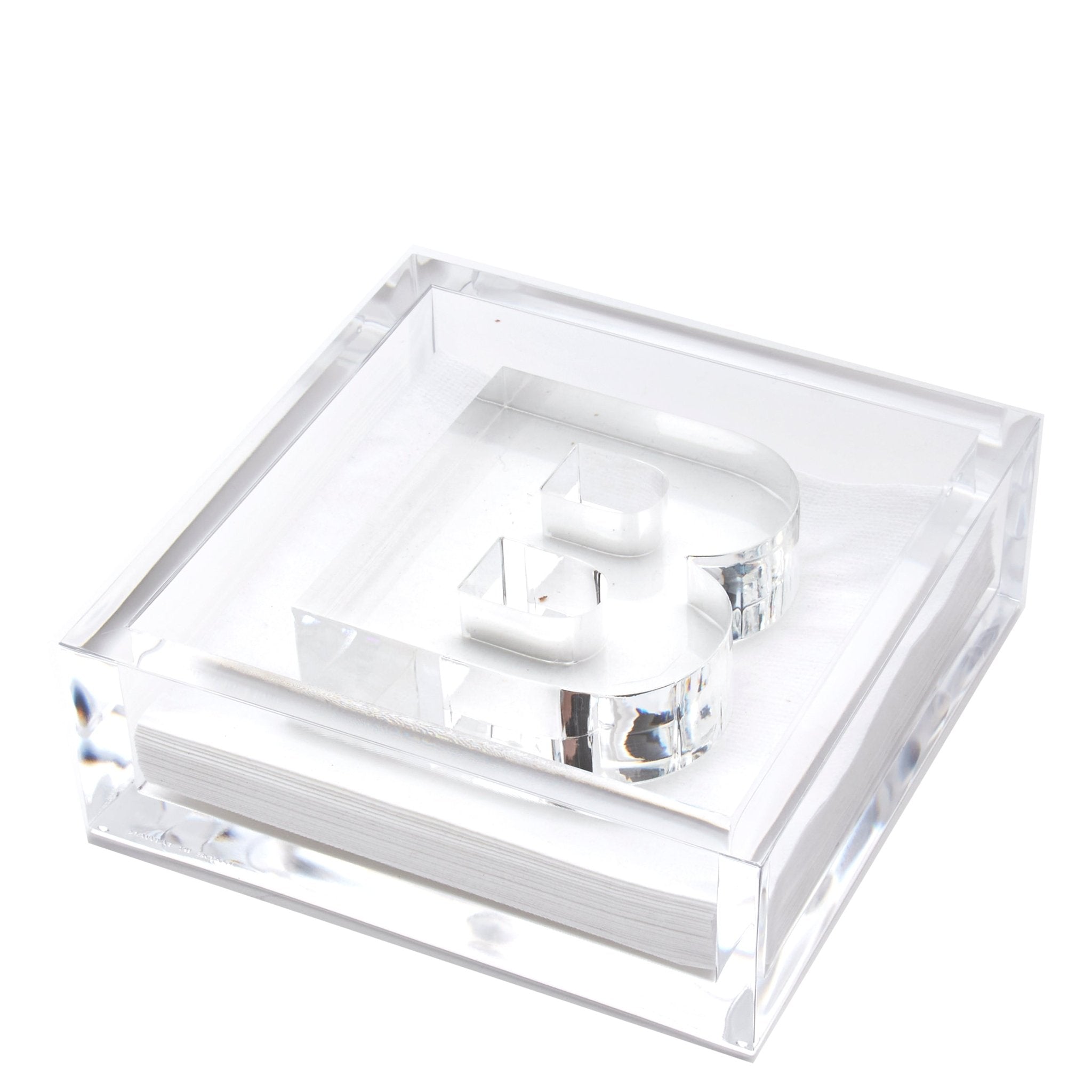 Initial Acrylic Cocktail Napkin Holder