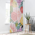 DipaliZ Window Curtain Pastel Flowers - 50x84 Polyester