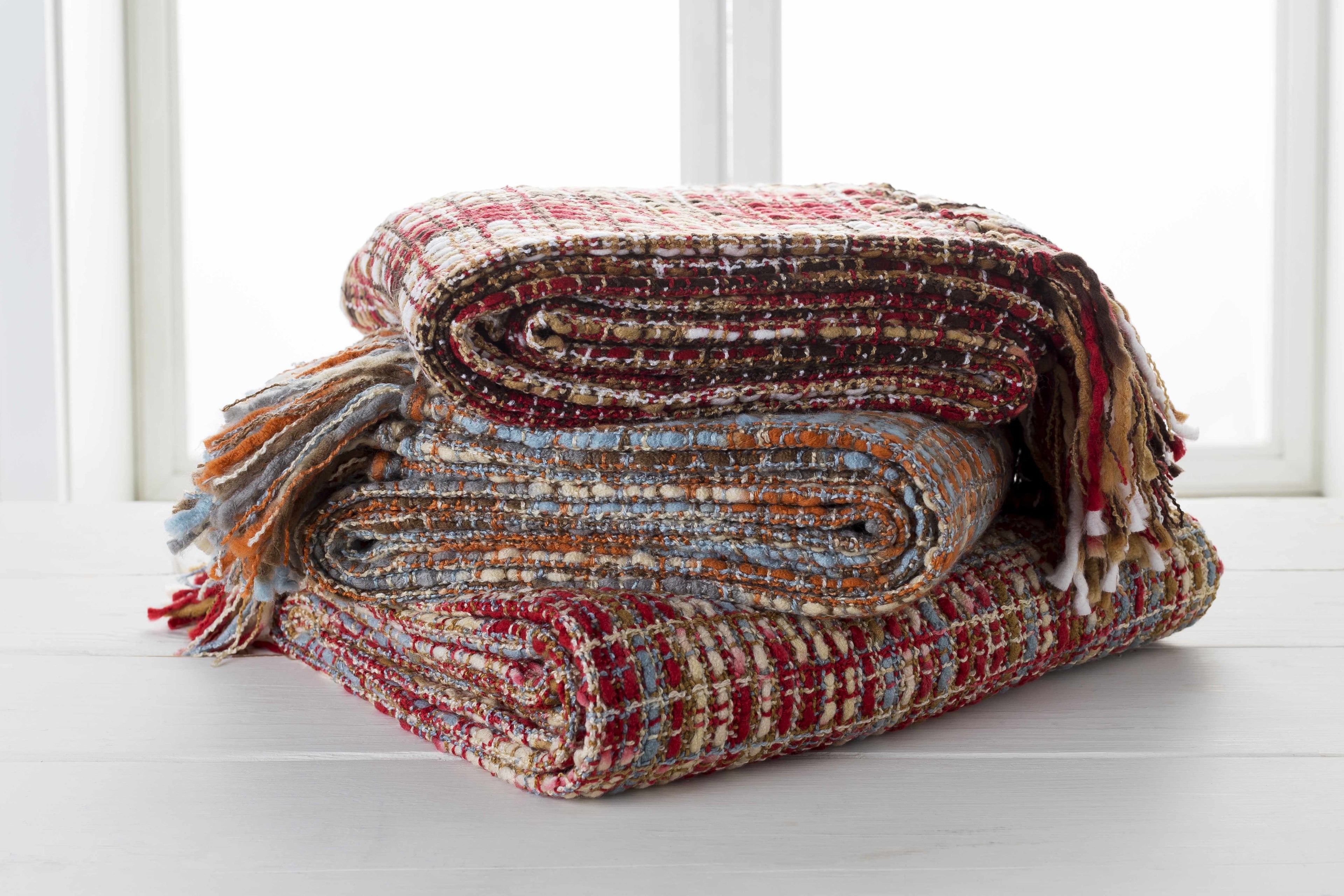Changling Burnt Orange Throw Blanket