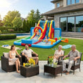6-Piece Patio Furniture Set with Inflatable Water Slide Park