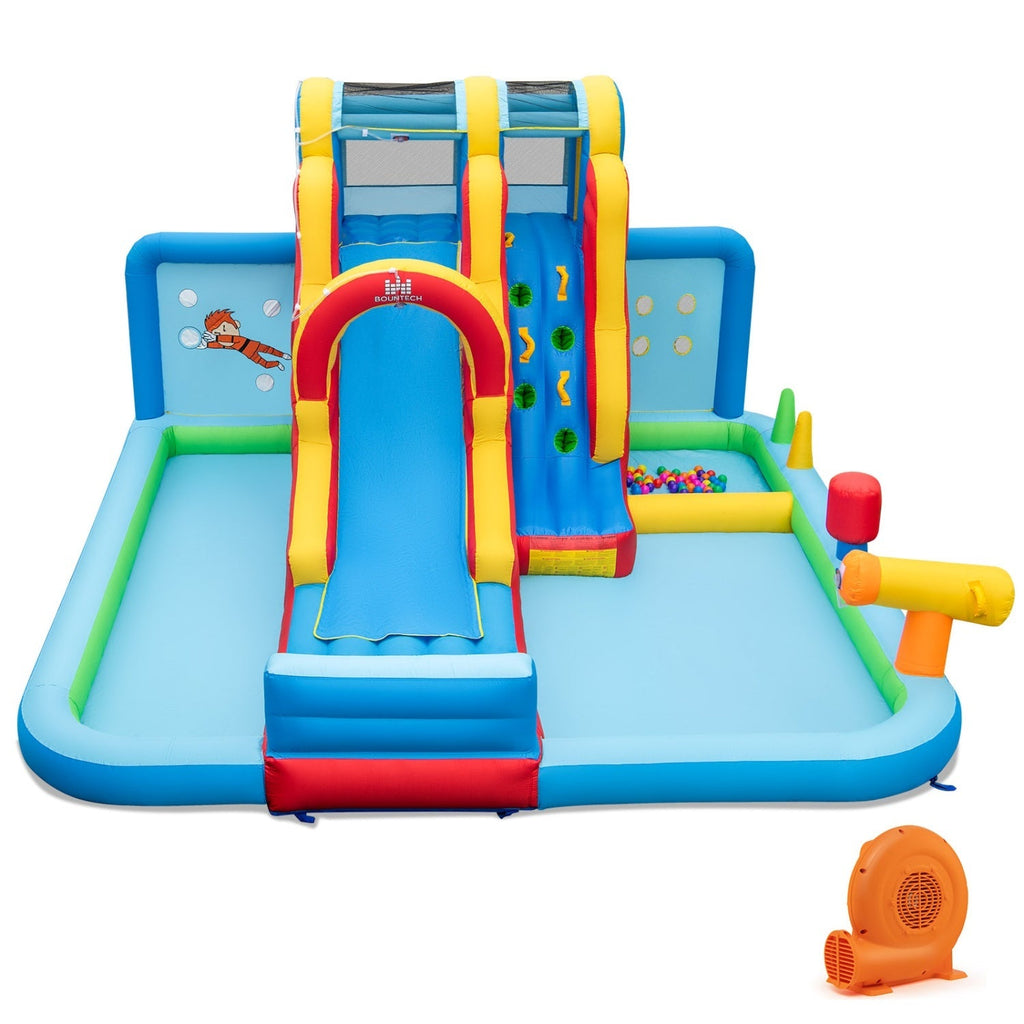 6-Piece Patio Furniture Set with Inflatable Water Slide Park