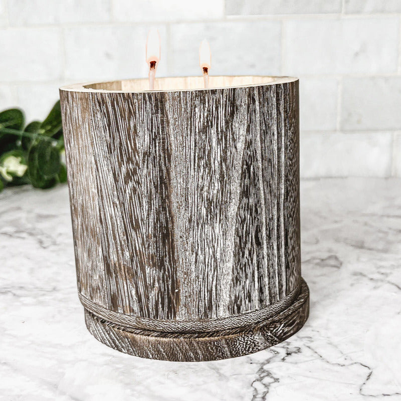 Wood Candle Vase Reusable Scented Candle Jar With Wooden Lid Multiuse