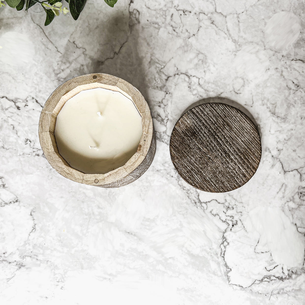 Wood Candle Vase Reusable Scented Candle Jar With Wooden Lid Multiuse